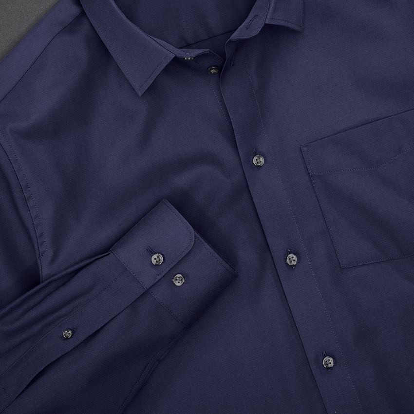 T-Shirts, Pullover & Skjorter: e.s. Business skjorte cotton stretch, regular fit + mørkeblå 3