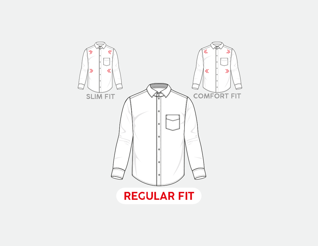 T-Shirts, Pullover & Skjorter: e.s. Business skjorte cotton stretch, regular fit + hvid 2