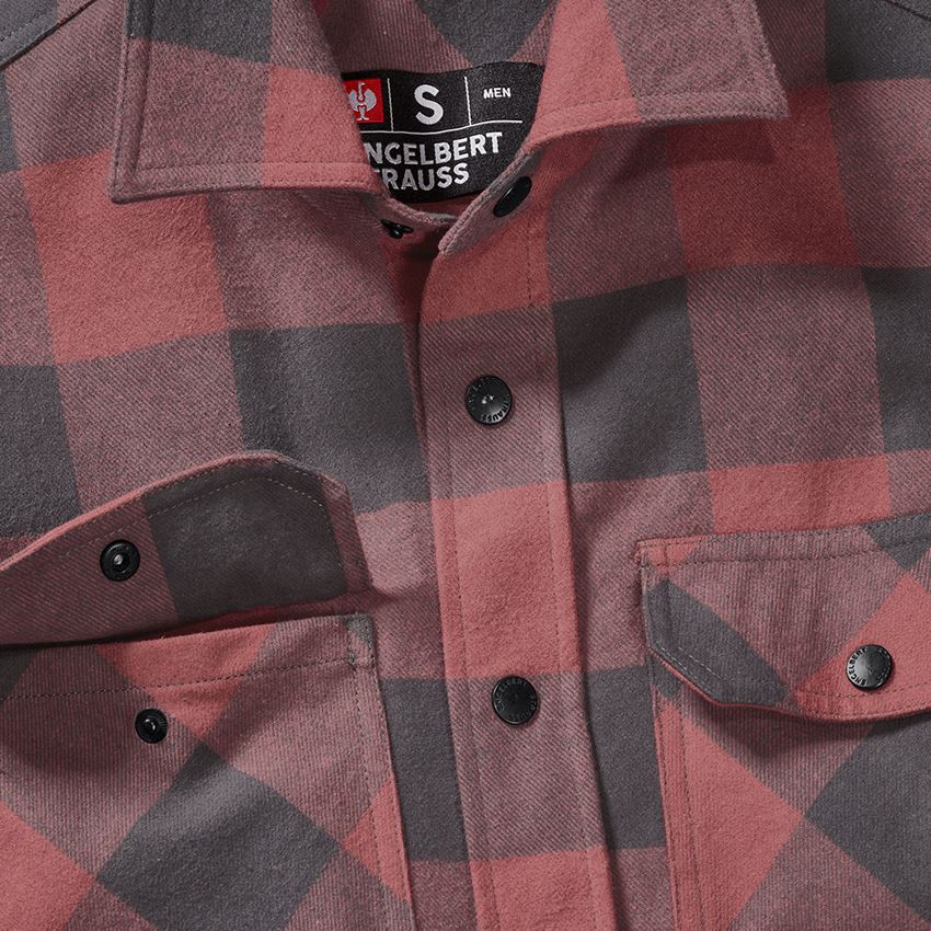T-Shirts, Pullover & Skjorter: Karo skjorte e.s.iconic + oxidrød/karbongrå 2