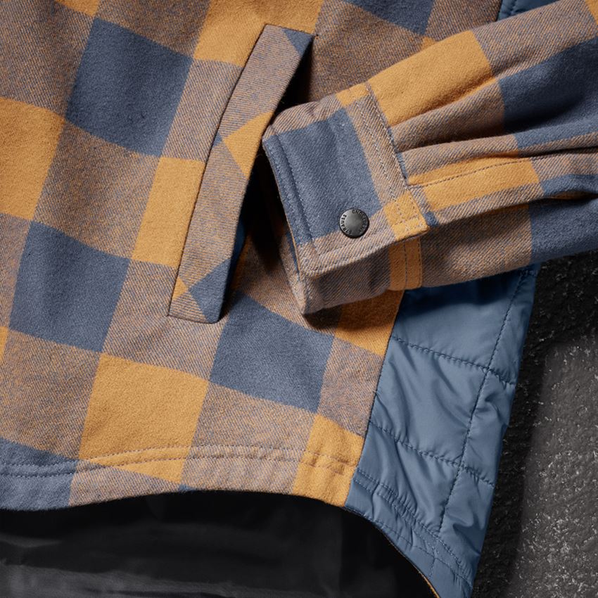 T-Shirts, Pullover & Skjorter: All-season karo skjorte e.s.iconic + mandelbrun/oxidblå 2