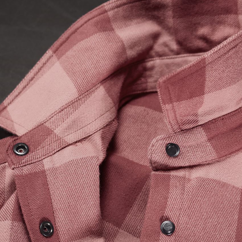 Topics: Check shirt e.s.iconic, ladies' + quartz pink/oxidred 2