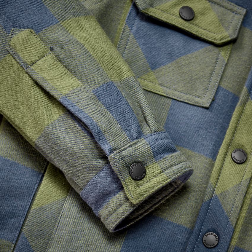 Clothing: Allseason check shirt e.s.iconic, children's + mountaingreen/oxidblue 2