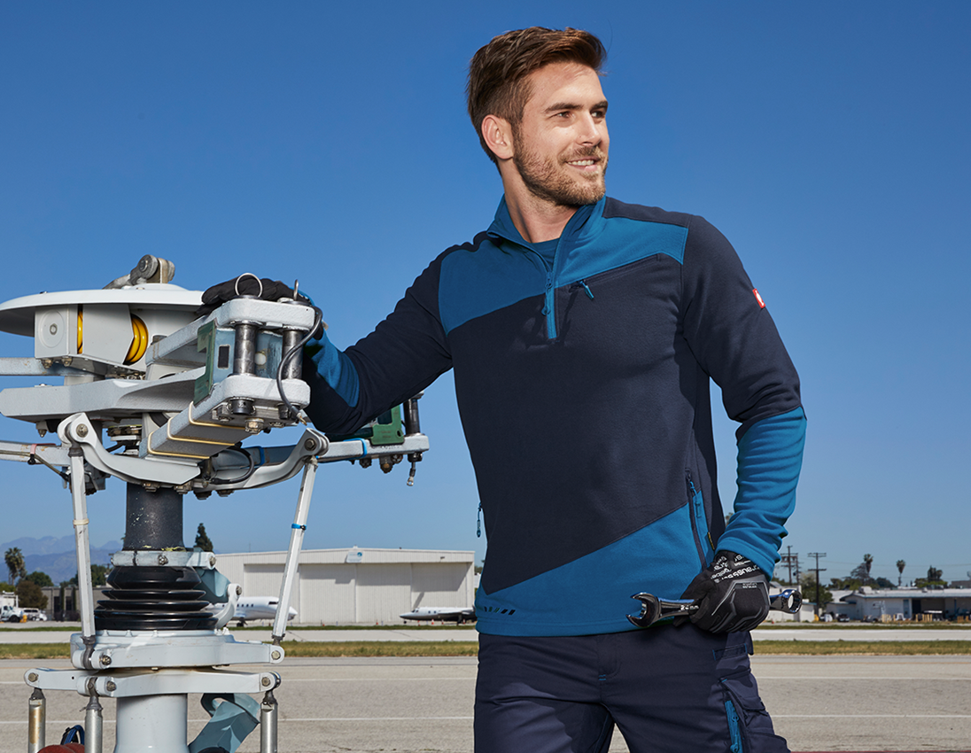 Plumbers / Installers: Fleece troyer e.s.motion 2020 + navy/atoll