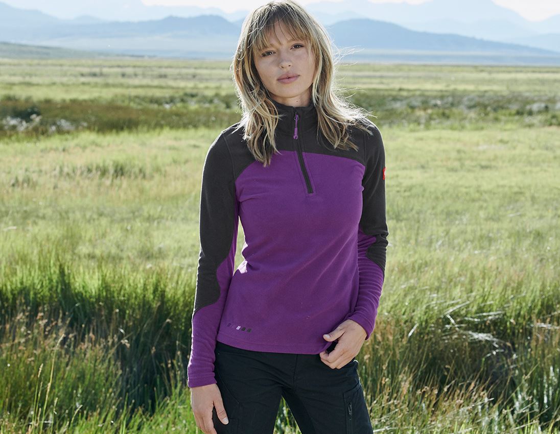T-Shirts, Pullover & Skjorter: Fleecetrøje e.s.motion 2020, damer + violet/grafit