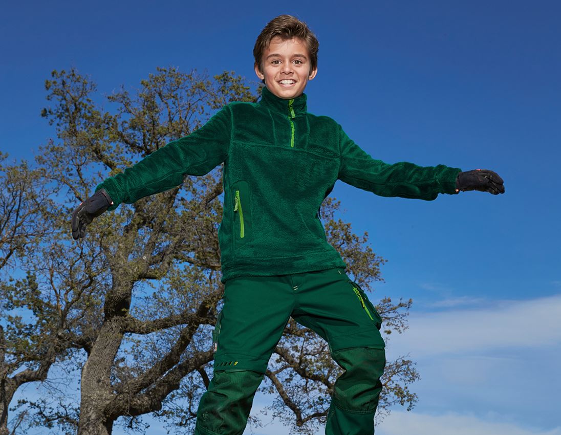 Kulde: Trøje Highloft e.s.motion 2020, børne + grøn/havgrøn 1