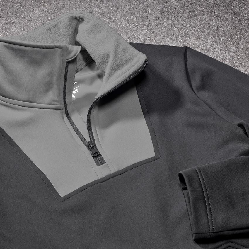 T-Shirts, Pullover & Skjorter: Pullover høj krave thermo stretch e.s.concrete + antracit/perlegrå 2