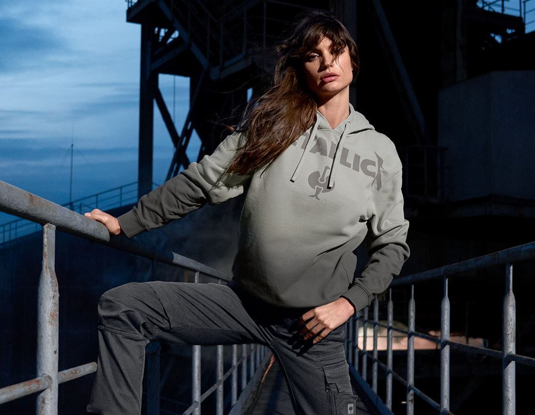 Collaborations: Metallica cotton hoodie, ladies' + magneticgrey/granite