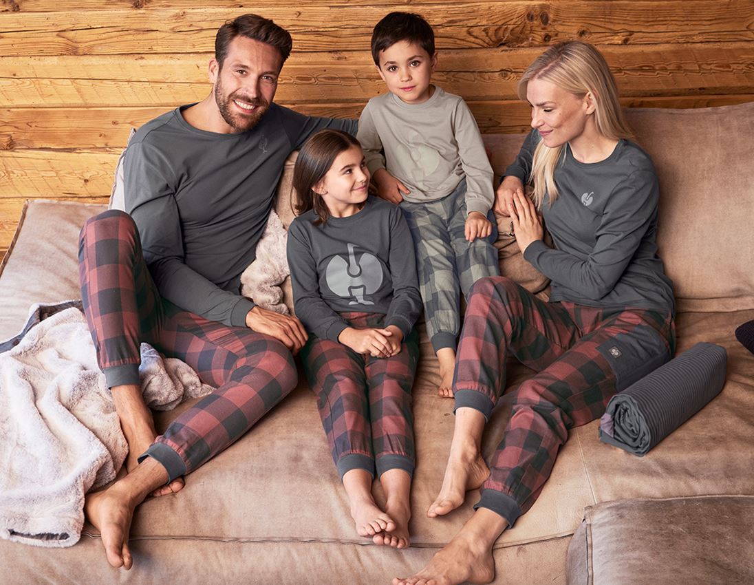 Tilbehør: e.s. Pyjamas, langærmet, børne + karbongrå 3