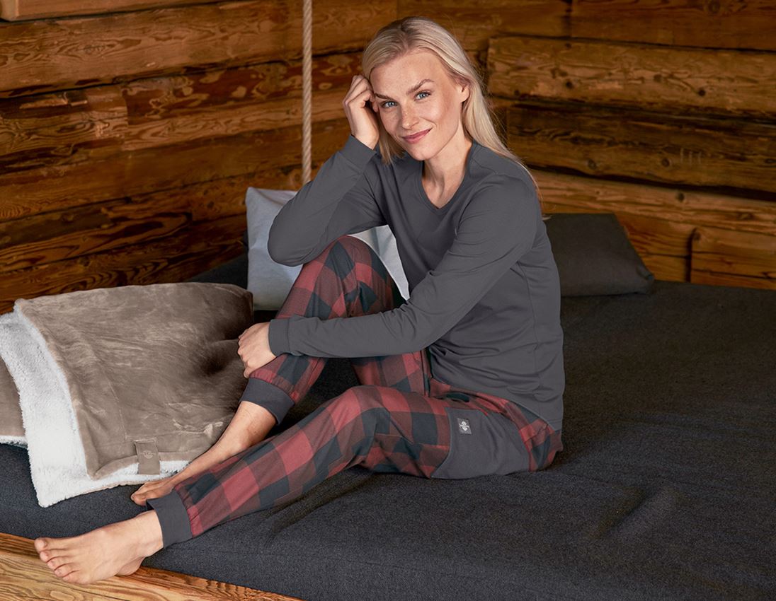 Tilbehør: e.s. Pyjamas, langærmet, damer + karbongrå 1