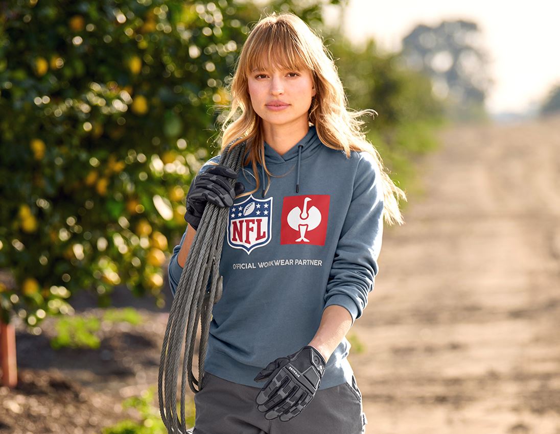 Samarbejde: NFL Hoodie cotton, ladies + oxidblå 1