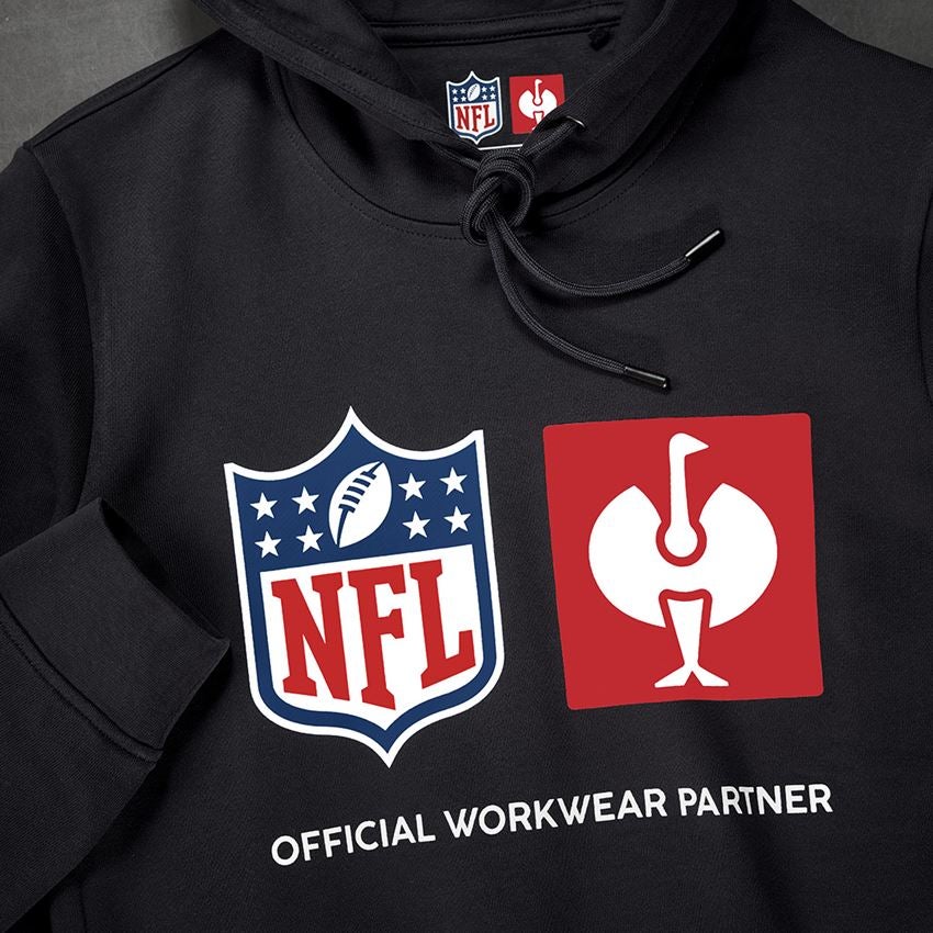 Samarbejde: NFL Hoodie cotton, ladies + sort 2