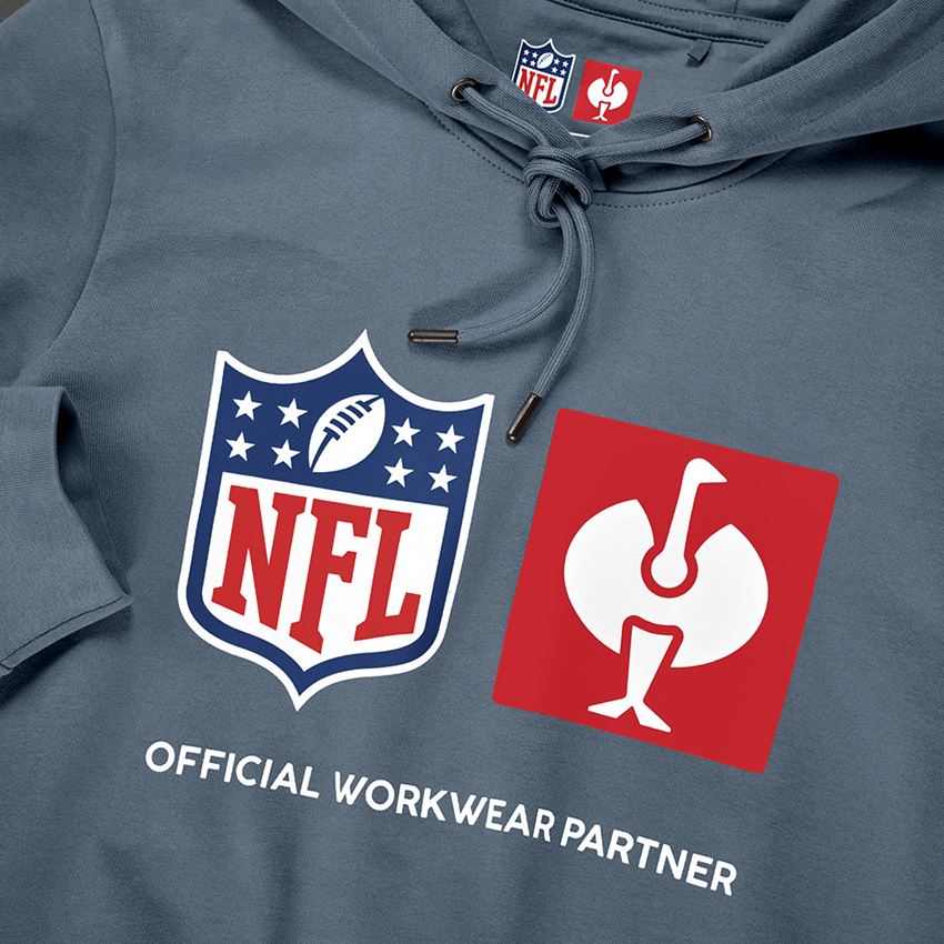 Samarbejde: NFL Hoodie cotton, ladies + oxidblå 2