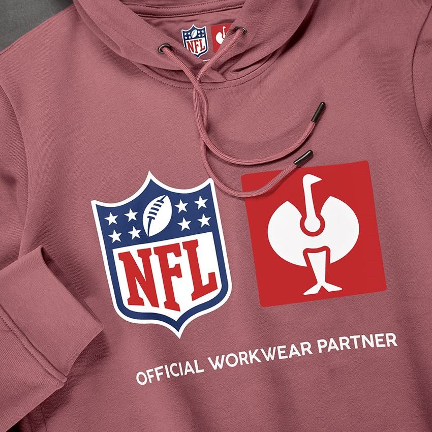 Samarbejde: NFL Hoodie cotton, ladies + oxidrød 2