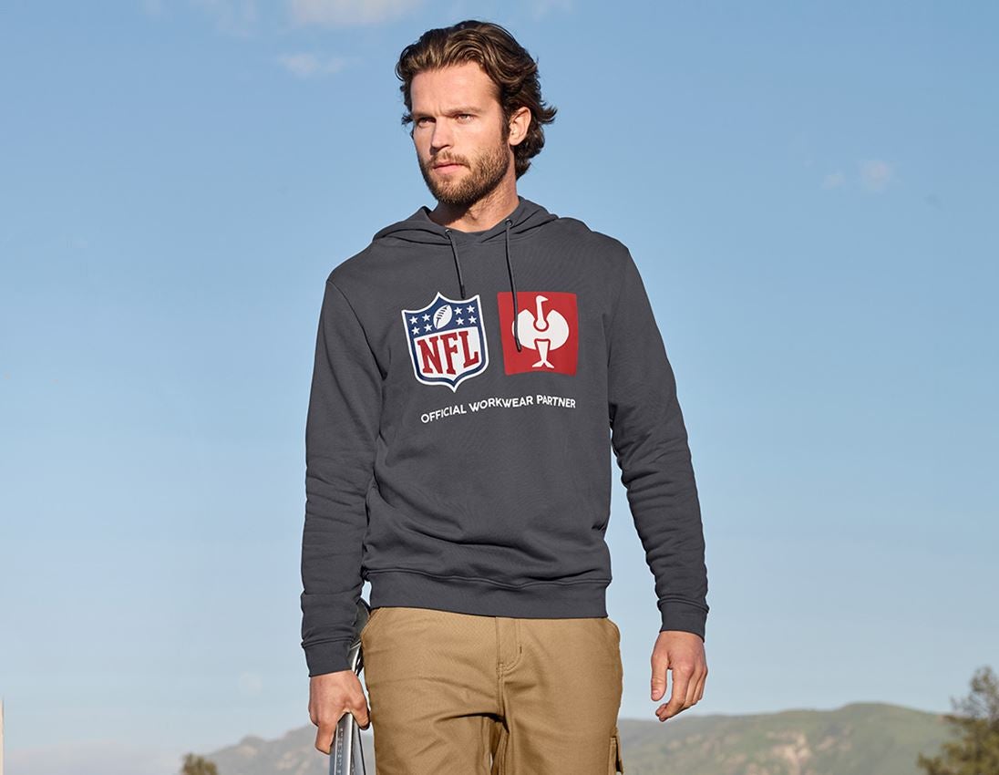 Samarbejde: NFL Hoodie cotton + karbongrå