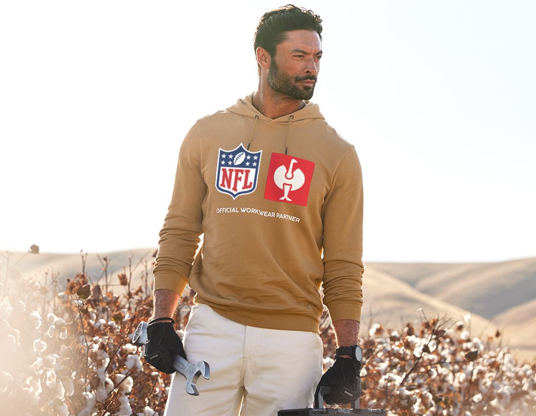 Samarbejde: NFL Hoodie cotton + mandelbrun