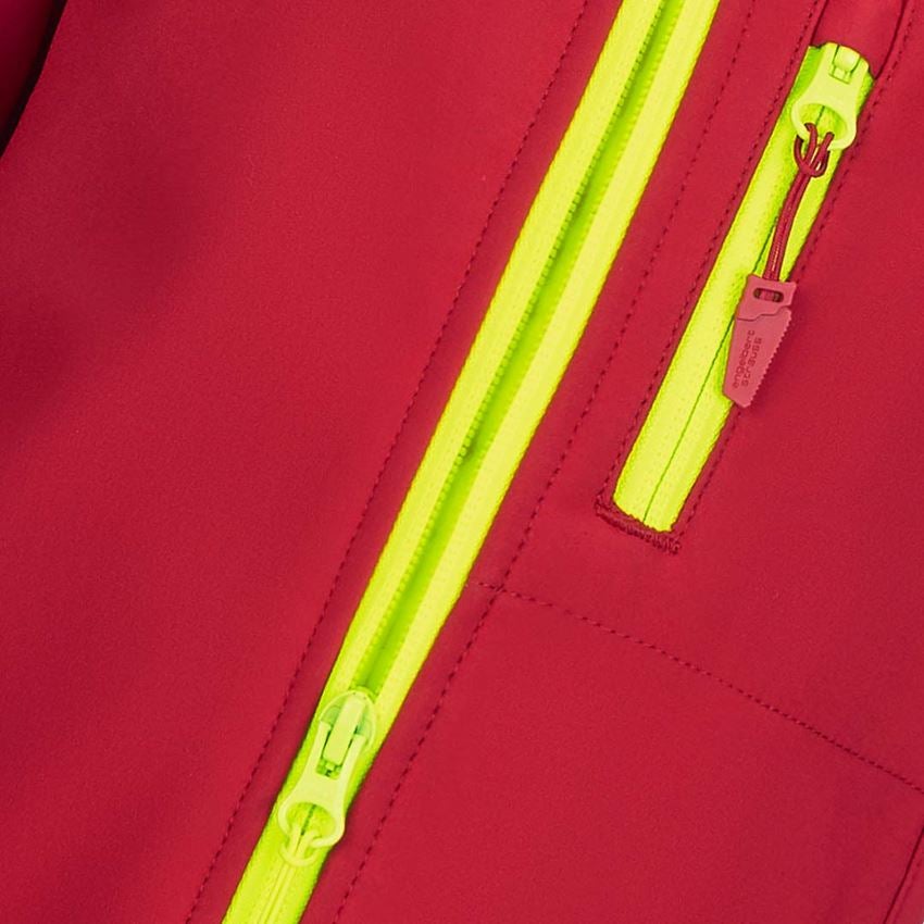 Topics: Softshell jacket e.s.motion 2020, children's + fiery red/high-vis yellow 2
