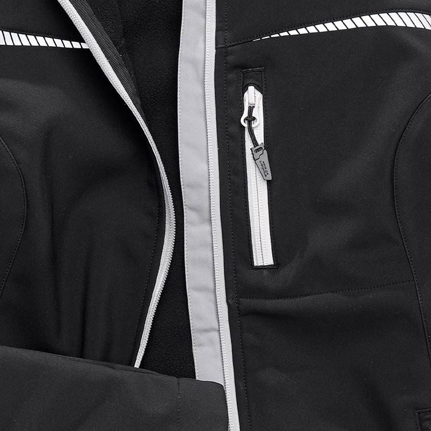 Work Jackets: Softshell jacket e.s.motion 2020, ladies' + black/platinum 2