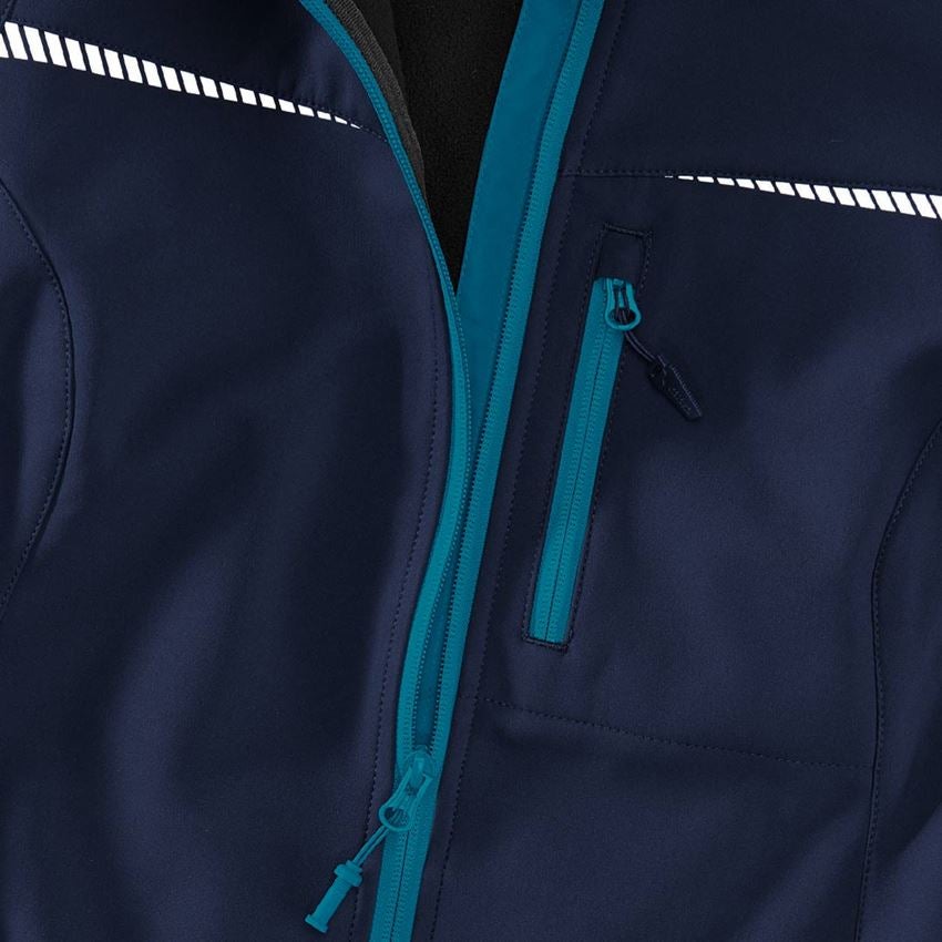 Plumbers / Installers: Softshell jacket e.s.motion 2020, ladies' + navy/atoll 2