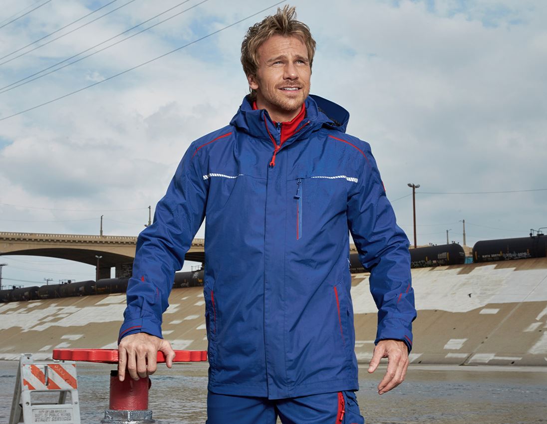Plumbers / Installers: 3 in 1 functional jacket e.s.motion 2020, men's + royal/fiery red