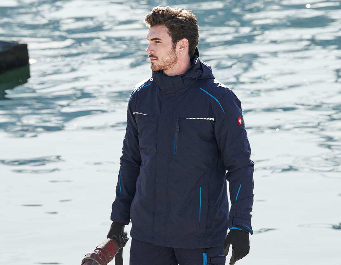 Plumbers / Installers: 3 in 1 functional jacket e.s.motion 2020, men's + navy/atoll