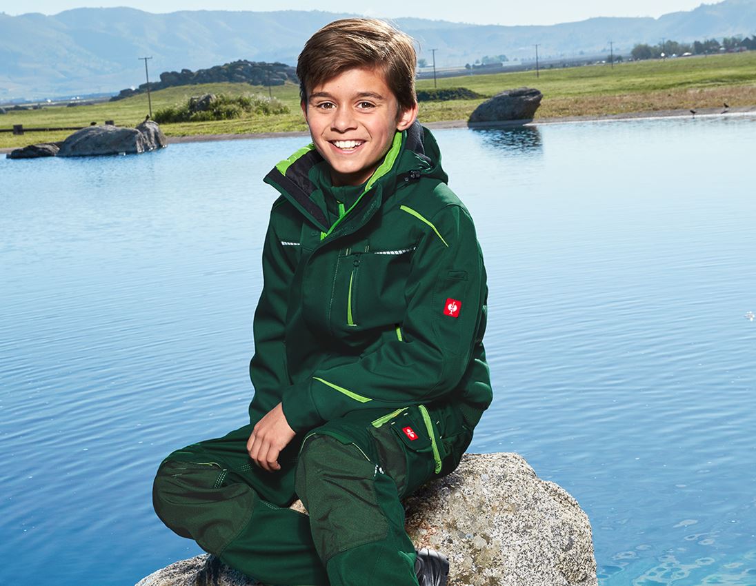 Cold: Winter softshell jacket e.s.motion 2020,children's + green/seagreen 1