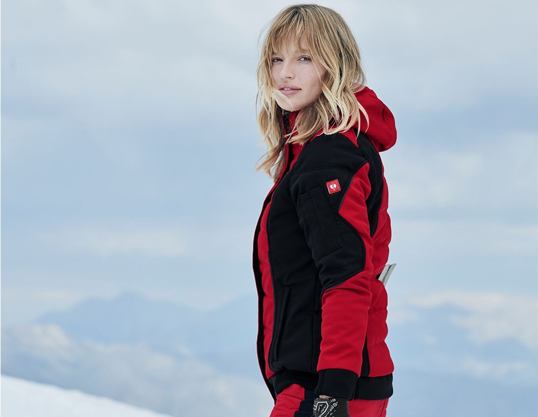 Gardening / Forestry / Farming: Winter softshell jacket e.s.vision, ladies' + red/black 1