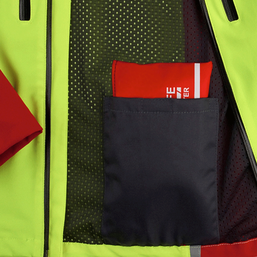 Work Jackets: e.s. Forestry jacket, KWF + red/high-vis yellow 2