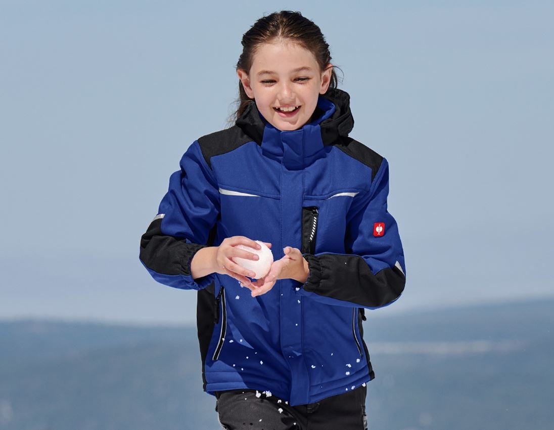 Jackets: Children's softshell jacket e.s.motion + royal/black