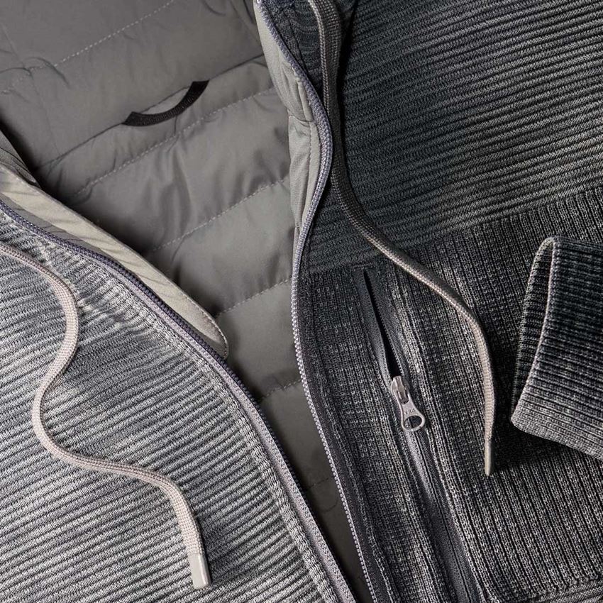 Joiners / Carpenters: Windbreaker hooded knitted jacket e.s.motion ten + granite melange 2