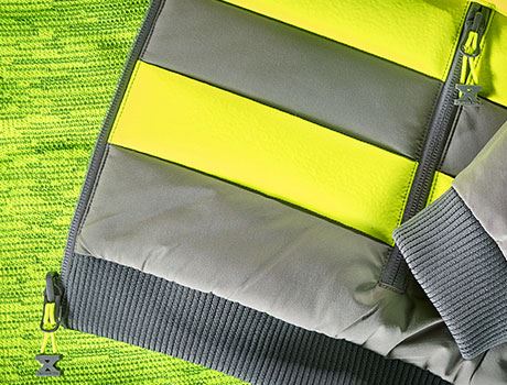Work Jackets: High-vis reversible jacket e.s.motion ten + high-vis yellow/granite 2