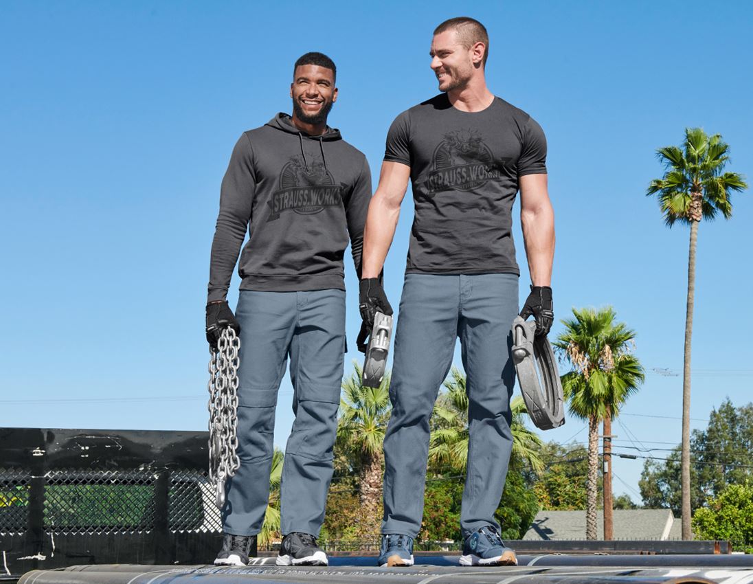 T-Shirts, Pullover & Skjorter: Hoody-Sweatshirt e.s.iconic works + karbongrå 1