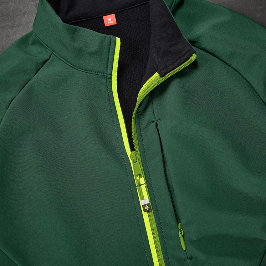 Clothing: Softshell jacket e.s.ambition + green/high-vis yellow 2