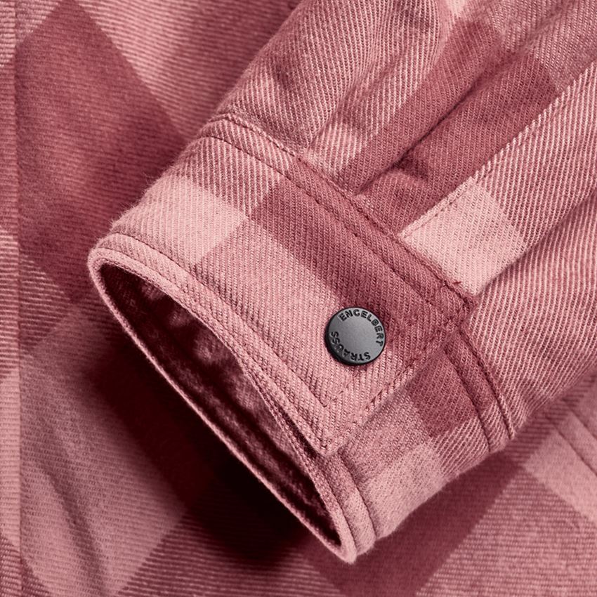 Work Jackets: Check-hooded jacket e.s.iconic, ladies' + quartz pink/oxidred 2