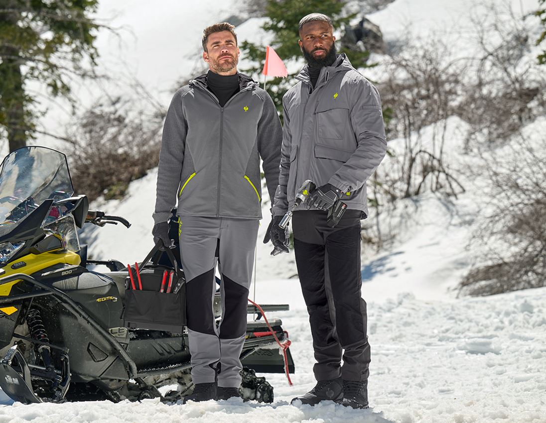 Work Jackets: Winter jacket e.s.trail + basaltgrey/acid yellow 3