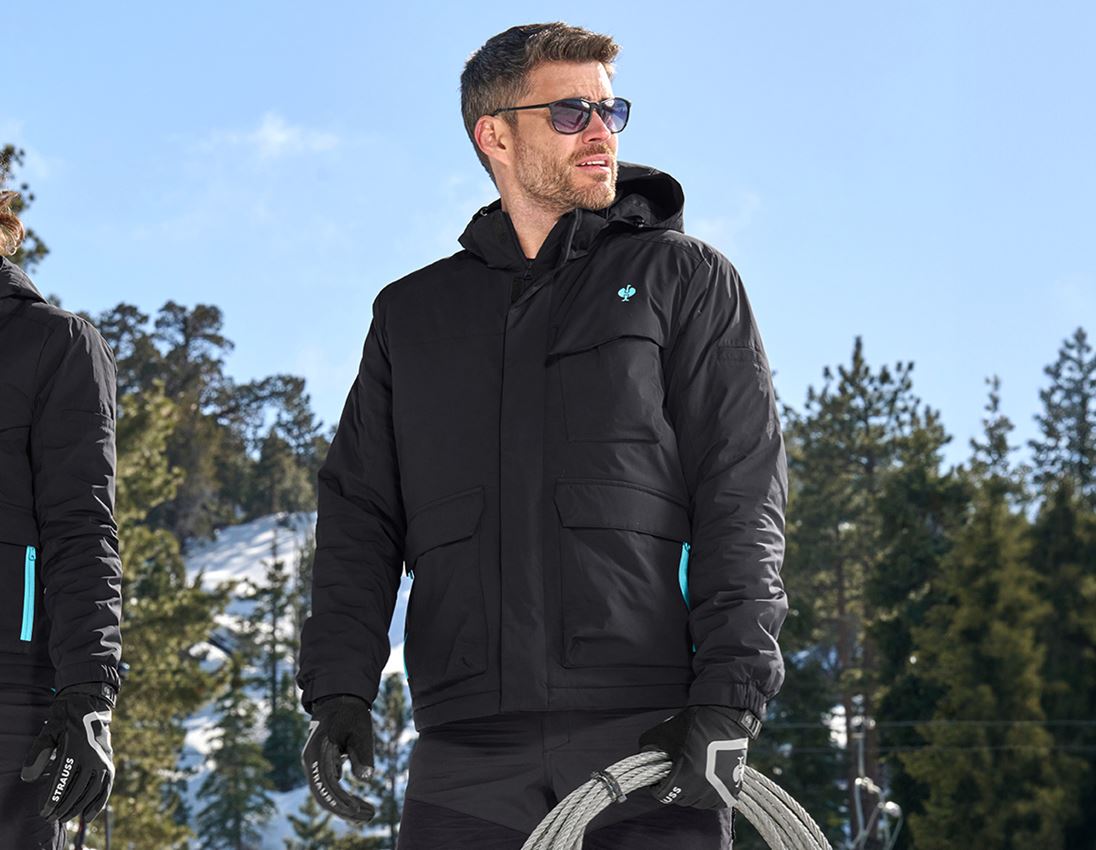 Clothing: Winter jacket e.s.trail + black/lapisturquoise 1