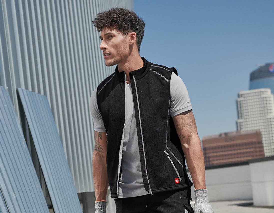 Joiners / Carpenters: Function bodywarmer thermo stretch e.s.motion 2020 + black/platinum