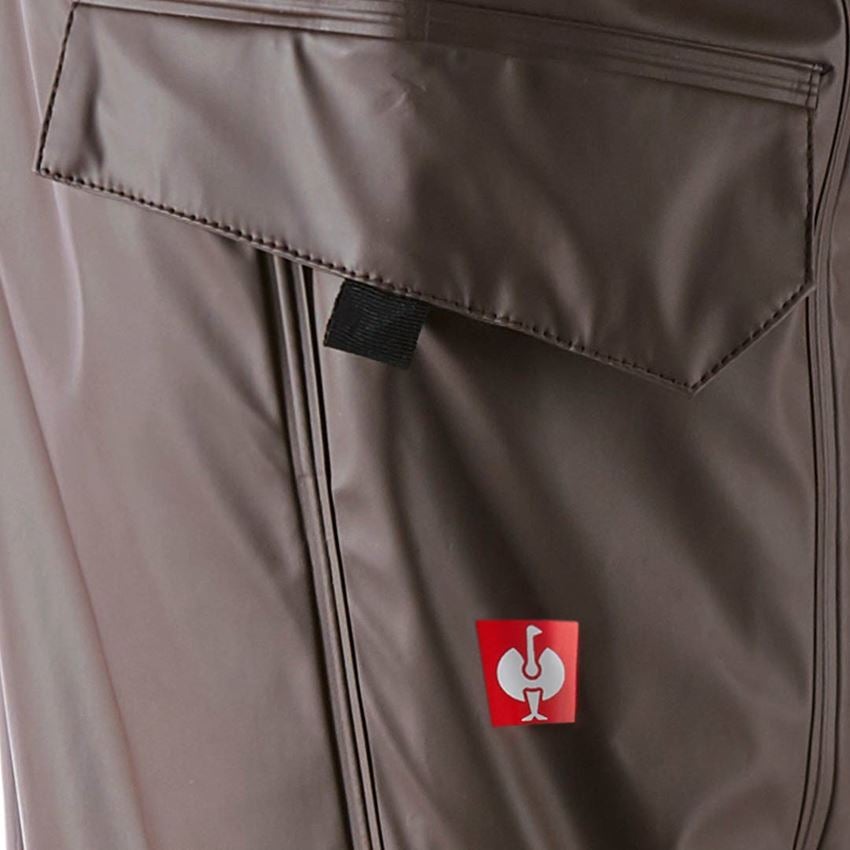 Work Trousers: Rain trousers e.s.motion 2020 superflex + chestnut/seagreen 2