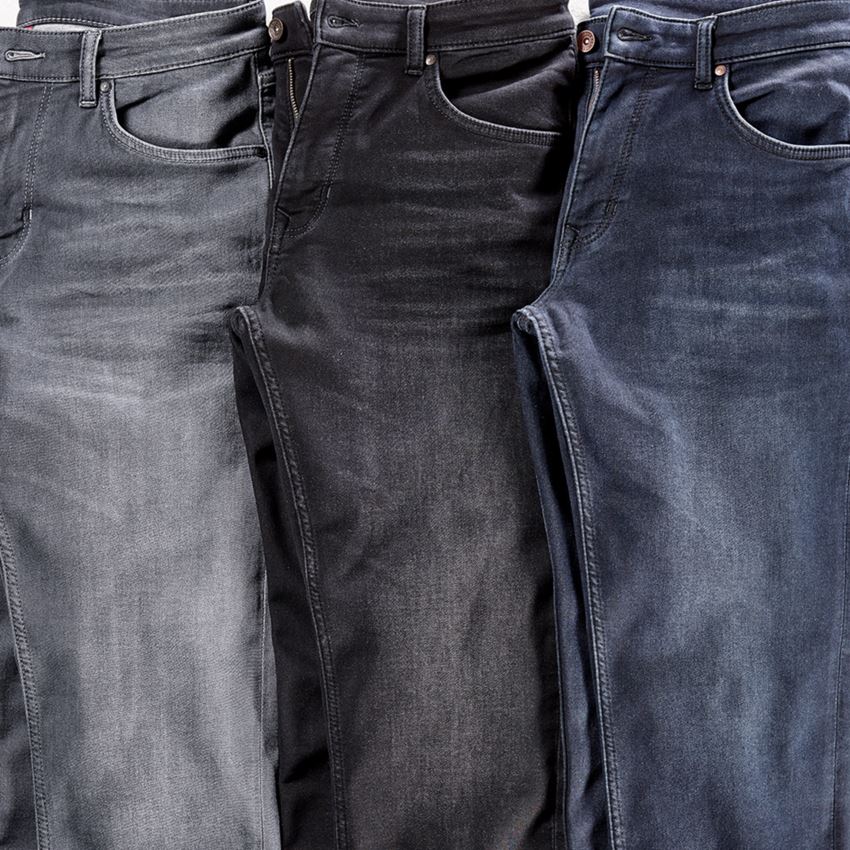 Work Trousers: e.s. 5-pocket jeans jog-denim + darkwashed 2