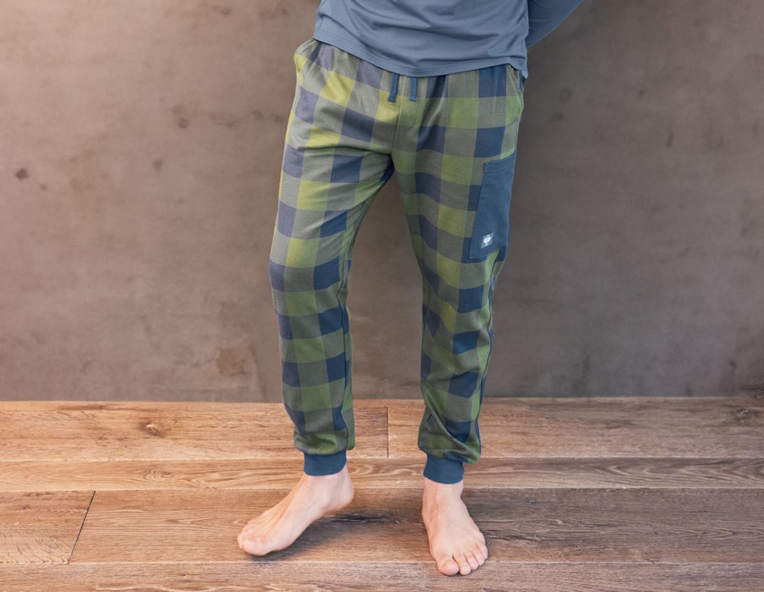 Accessories: e.s. Pyjama bukser + bjerggrøn/oxidblå