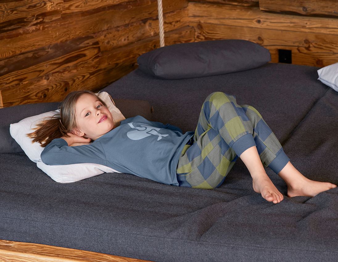Tilbehør: e.s. Pyjama bukser, børne + bjerggrøn/oxidblå 2