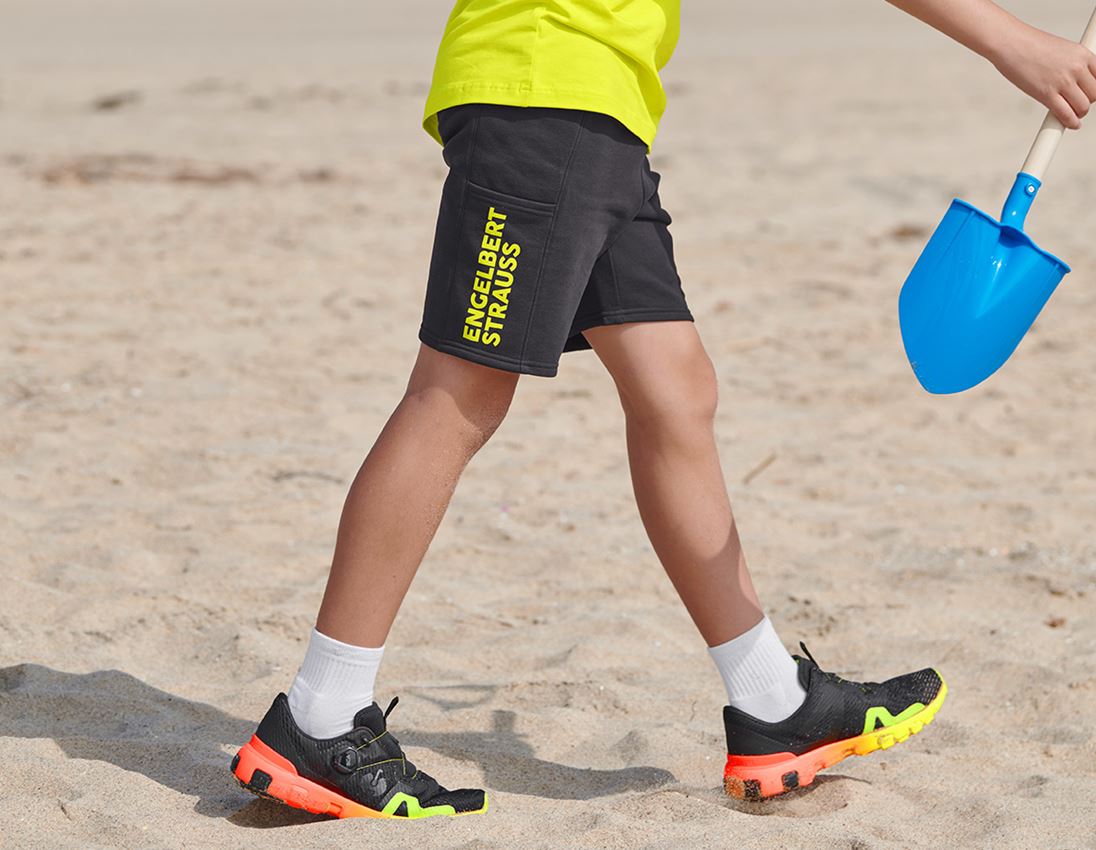 Shorts: Sweatshorts light e.s.trail, børn + sort/syregul