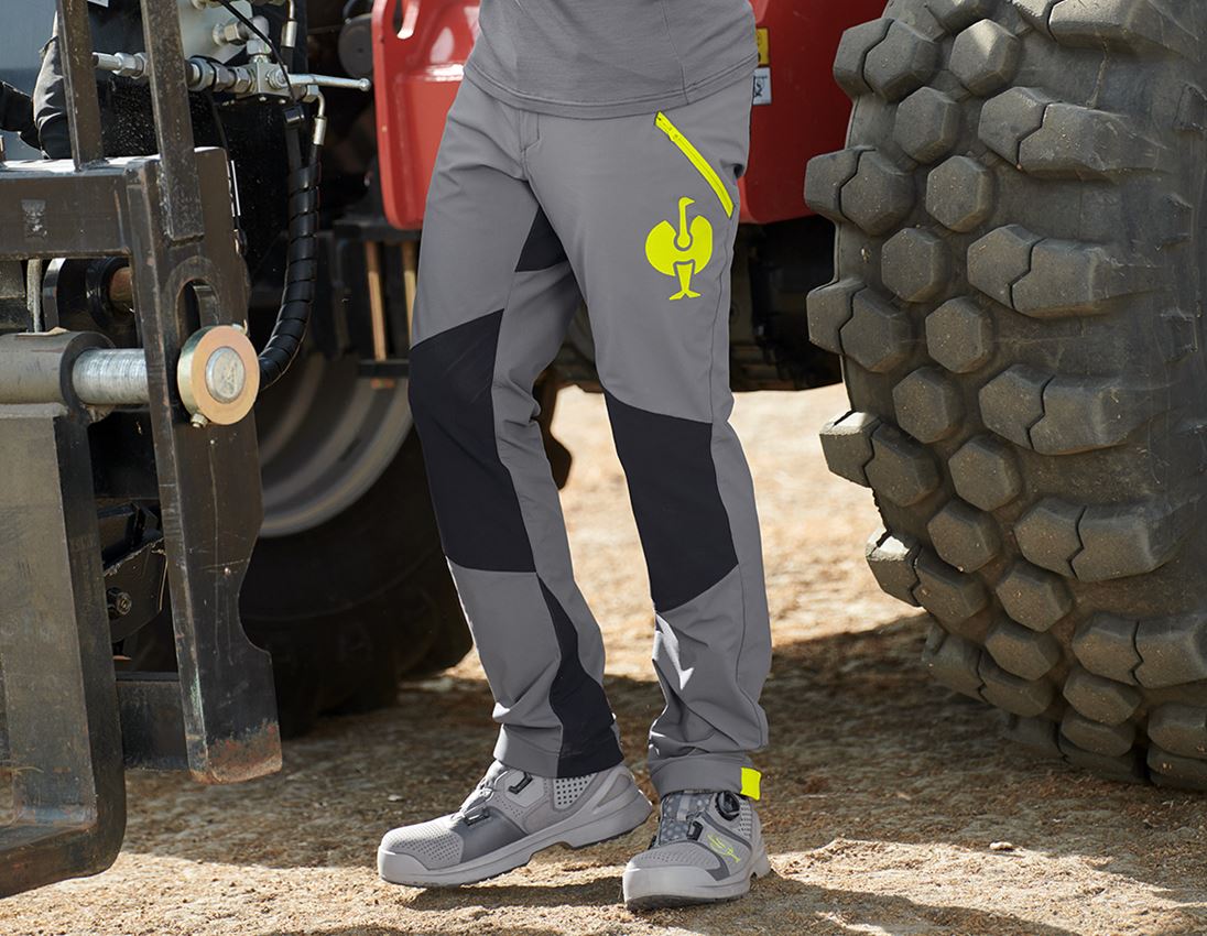 Clothing: SET: Functional trousers e.s.trail+shorts+football + basaltgrey/acid yellow 1