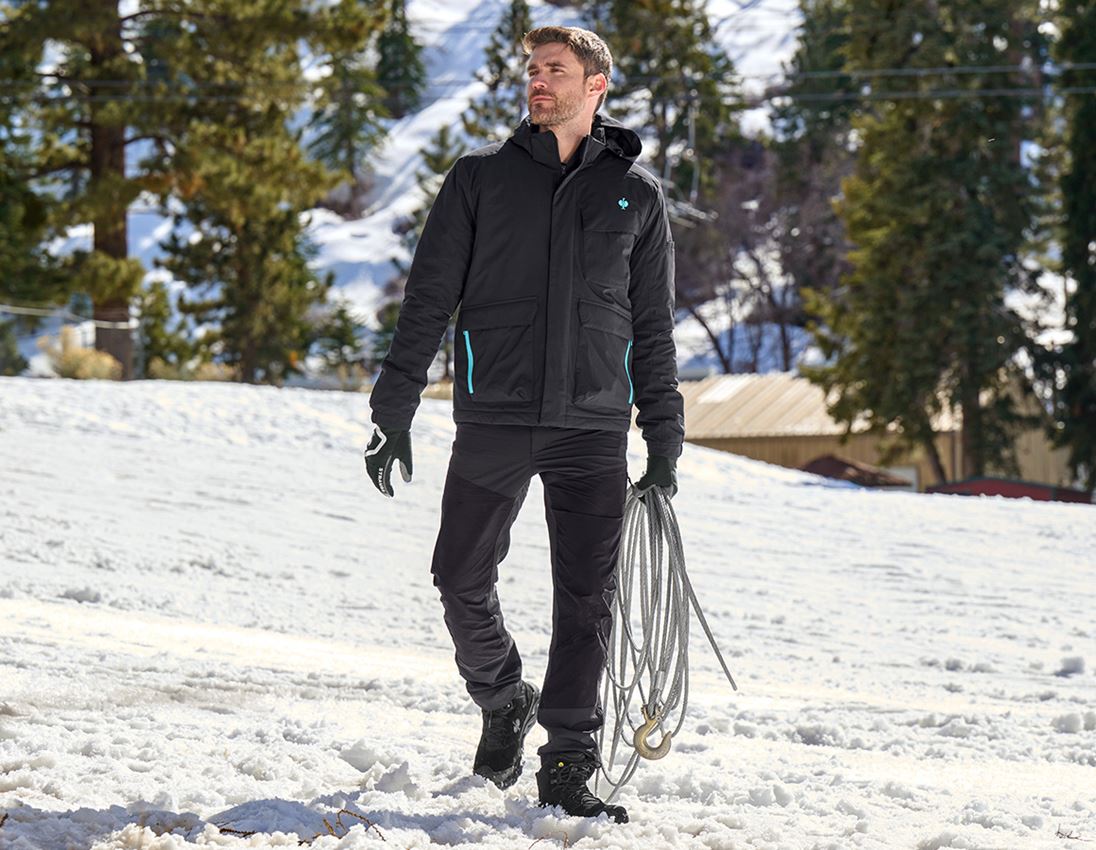 Clothing: Hybrid functional trousers e.s.trail + black/lapisturquoise 2