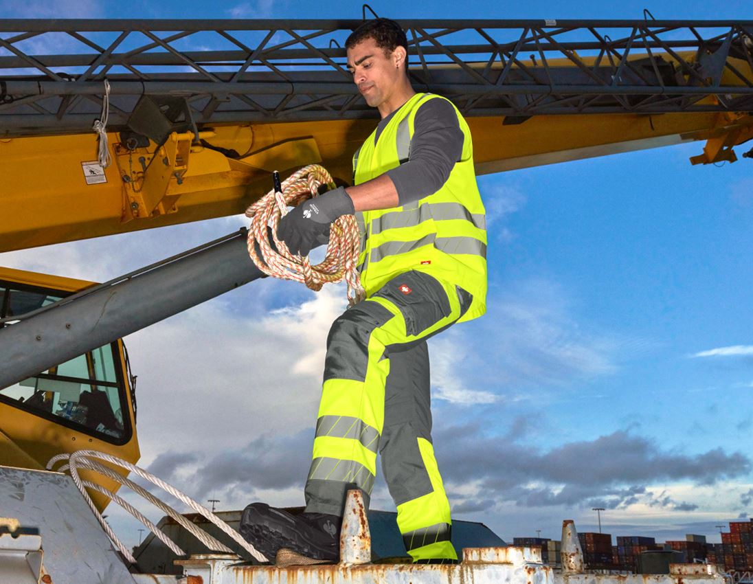 Clothing: High-vis bodywarmer e.s.motion 24/7 uni + high-vis yellow 1