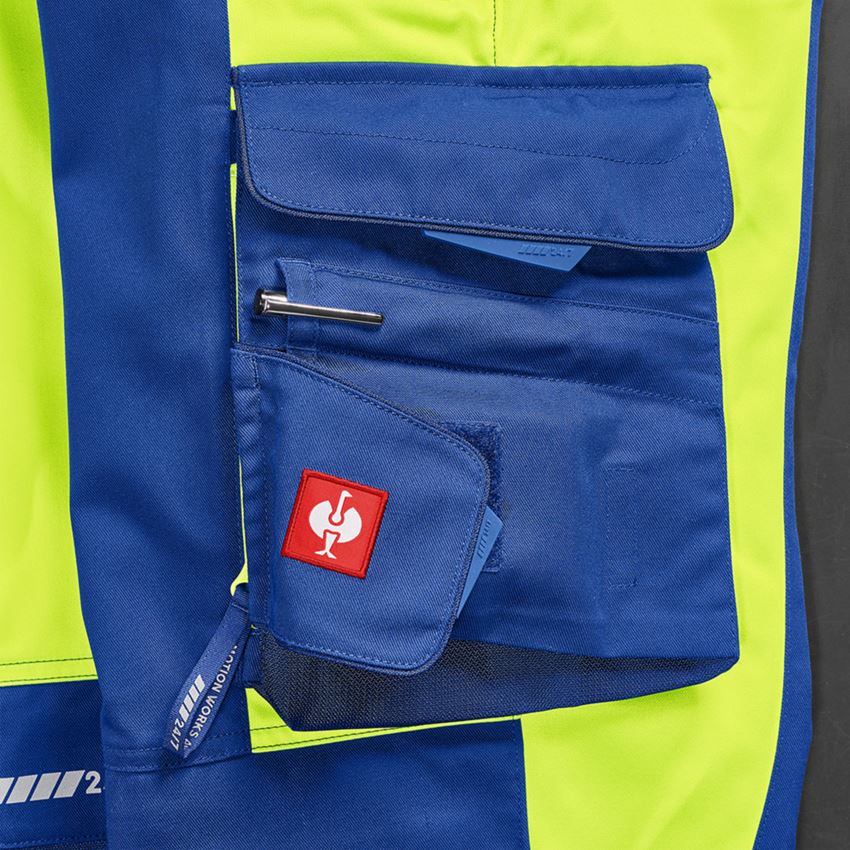Clothing: High-vis trousers e.s.motion 24/7 + royal/high-vis yellow 2