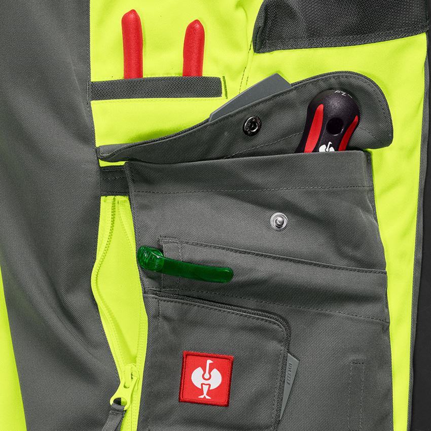 Clothing: High-vis trousers e.s.motion 24/7 + anthracite/high-vis yellow 2