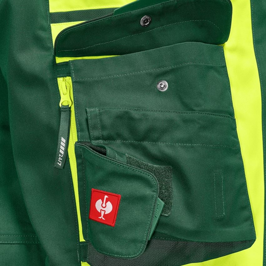 Clothing: High-vis trousers e.s.motion 24/7 + green/high-vis yellow 2