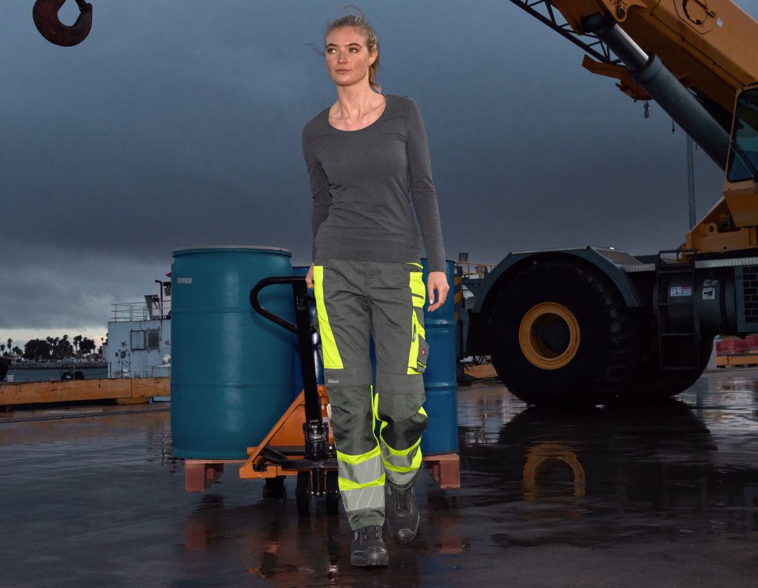 Topics: High-vis trousers e.s.motion 24/7, ladies’ + anthracite/high-vis yellow 4