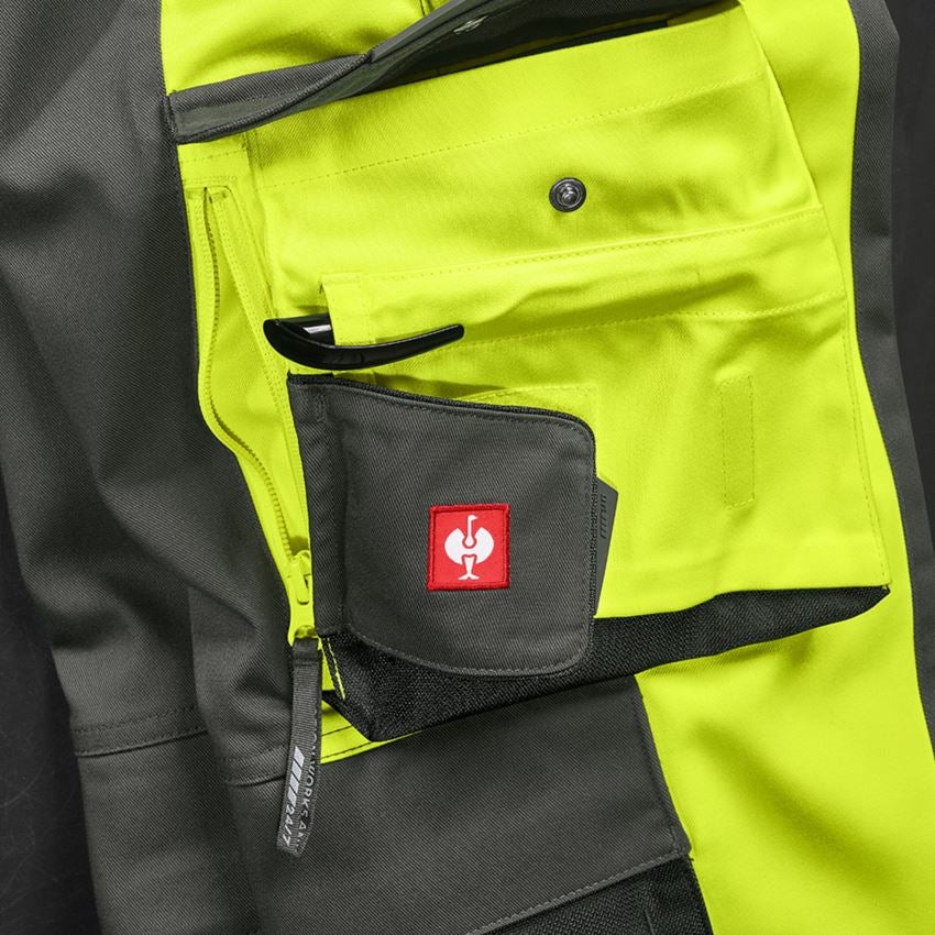 Clothing: High-vis trousers e.s.motion 24/7, ladies’ + anthracite/high-vis yellow 2