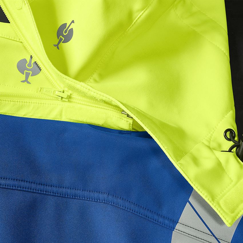 Work Jackets: High-vis winter softshell jacket e.s.motion 24/7 + royal/high-vis yellow 2